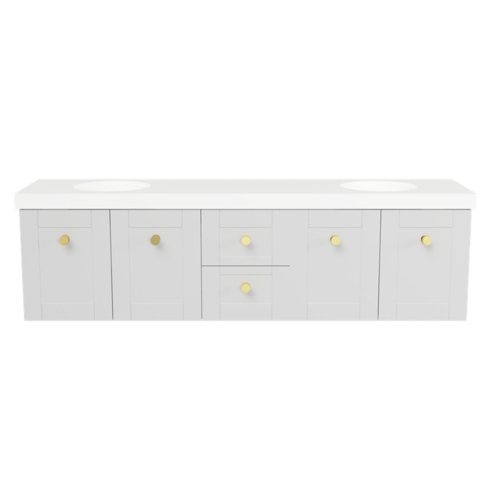 Timberline Victoria Wall Hung Vanity with Silksurface Freedom Top & Under Counter Basin