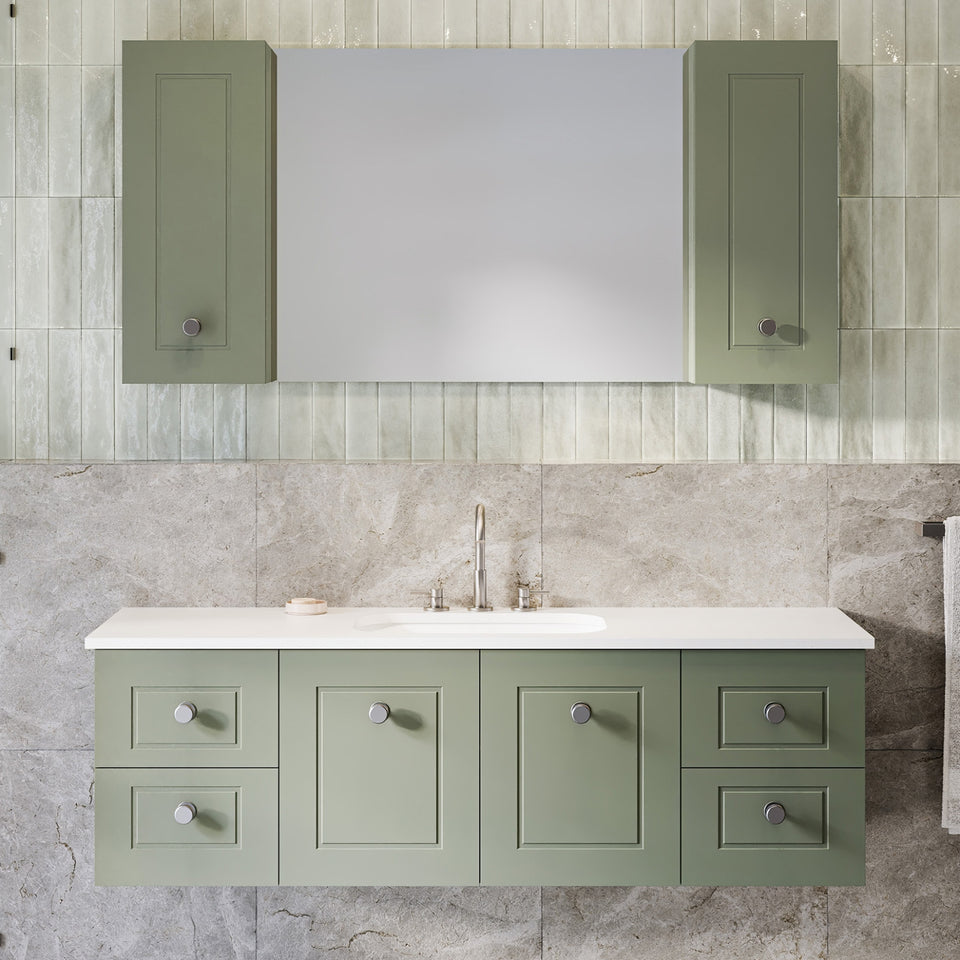 Timberline Victoria Wall Hung Vanity with Silksurface Top & Under Counter Basin