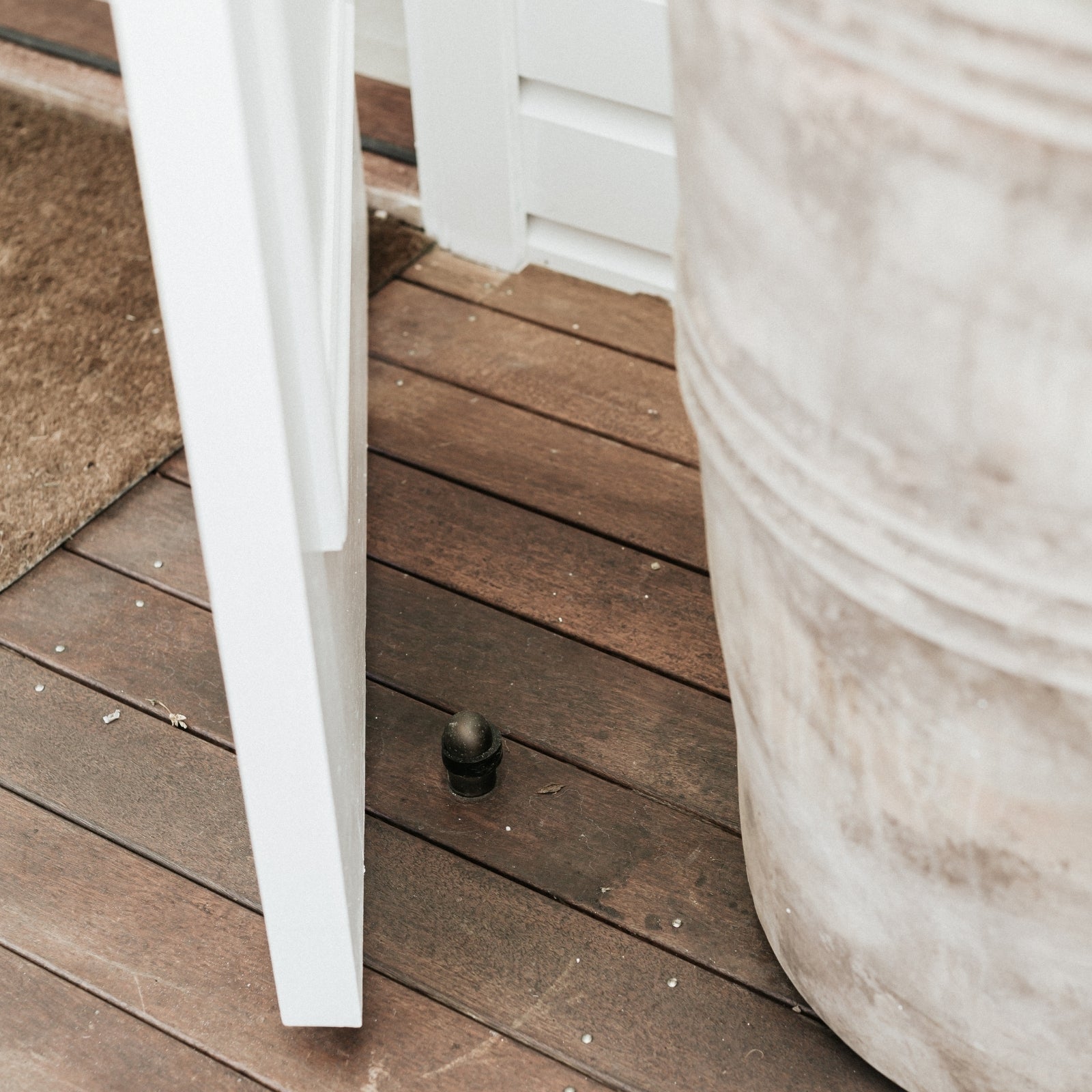 Lifestyle Image1 Tradco Domed Door Stop Antique Brass 2281 - The Blue Space