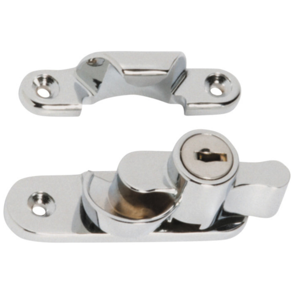 TradCo Key Operated Locking Sash Fastener Satin Chrome