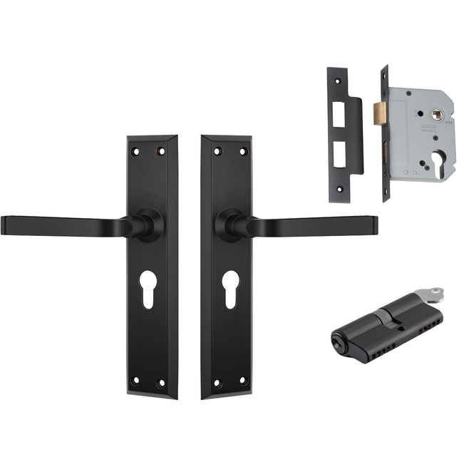 tradco-menton-lever-long-backplate-entrance-set-with-high-security-lock-antique-copper-0681KENTREURO57KK-spec-sheet-the-blue-space