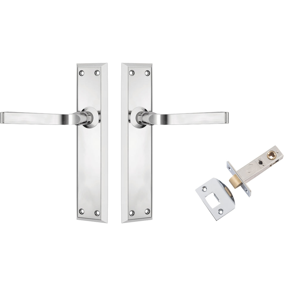 TradCo Menton Lever Long Backplate Passage Set Chrome Plated