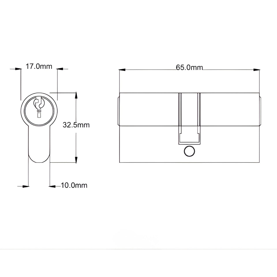 TradCo Milton Door Knob Long Backplate Entrance Set with High Security Lock Antique Copper