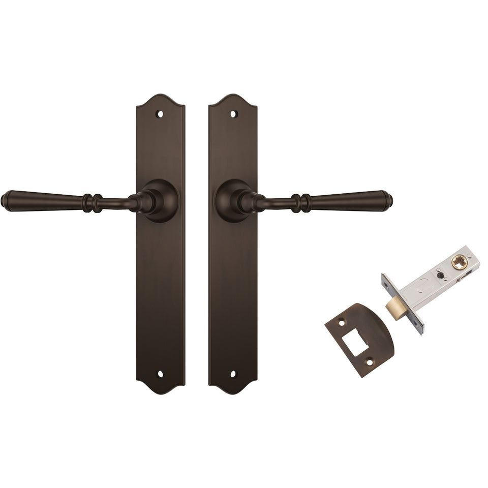 TradCo Reims Lever Long Backplate Passage Set Antique Brass