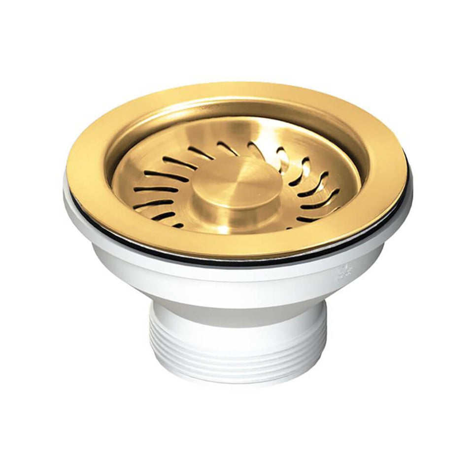 Turner Hastings 90 x 50mm Brushed Brass Basket Waste