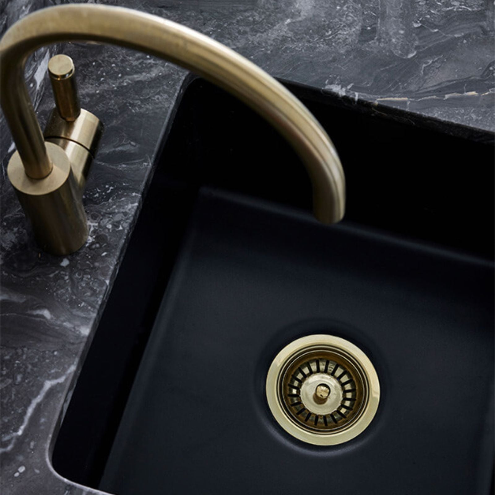 Lifestyle 2 Turner Hastings 90 x 50mm Brushed Brass Basket Waste 90BW-BB - The Blue Space