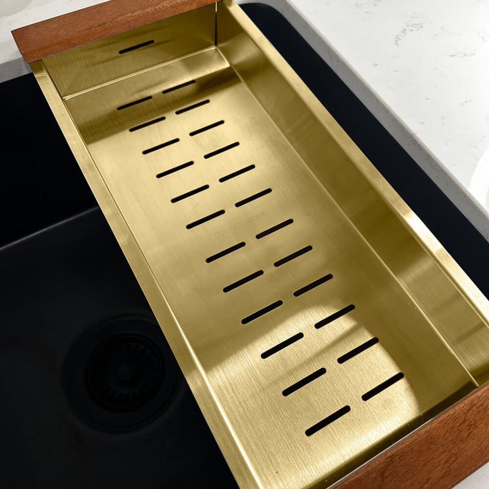 Turner Hastings Sink Colander 43 x 19 - Brushed Brass