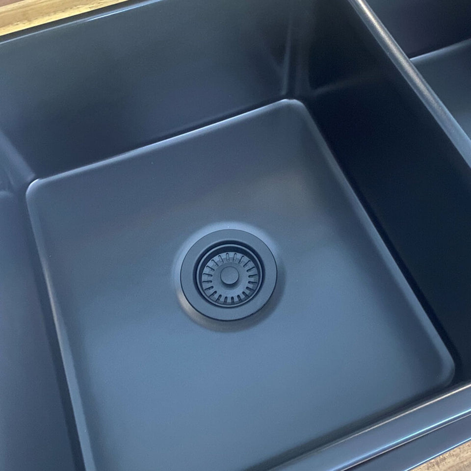 Turner Hastings 90 x 50mm Matte Black Basket Waste