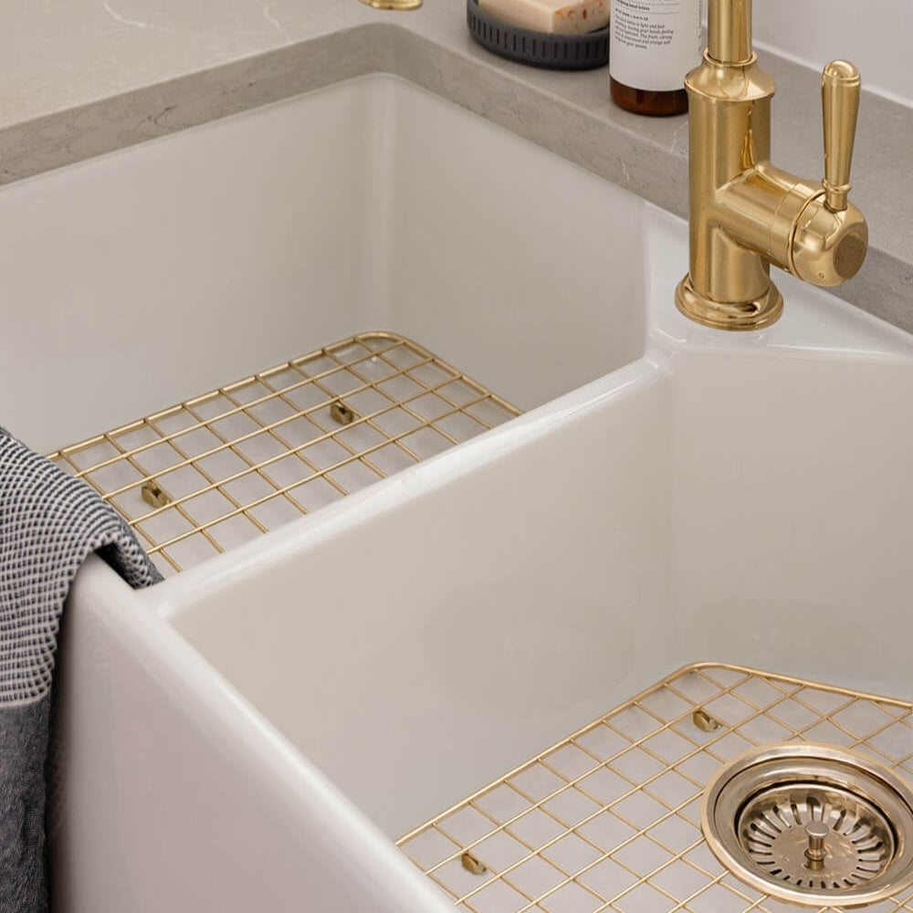 Lifestyle Turner Hastings Chester Stainless Steel Grid 80x50 - LHB - Brushed Brass 4A41312-BB - The Blue Space