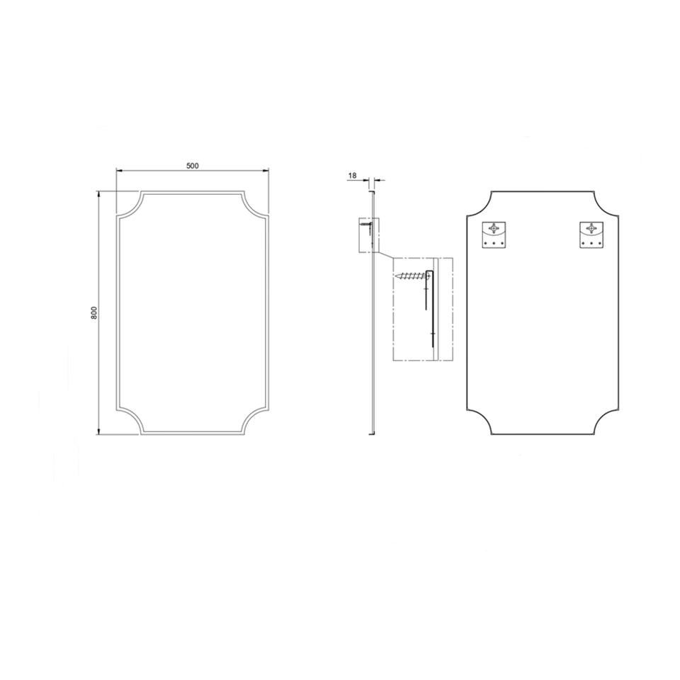 Turner Hastings Claremont 800x500mm Mirror - Chrome