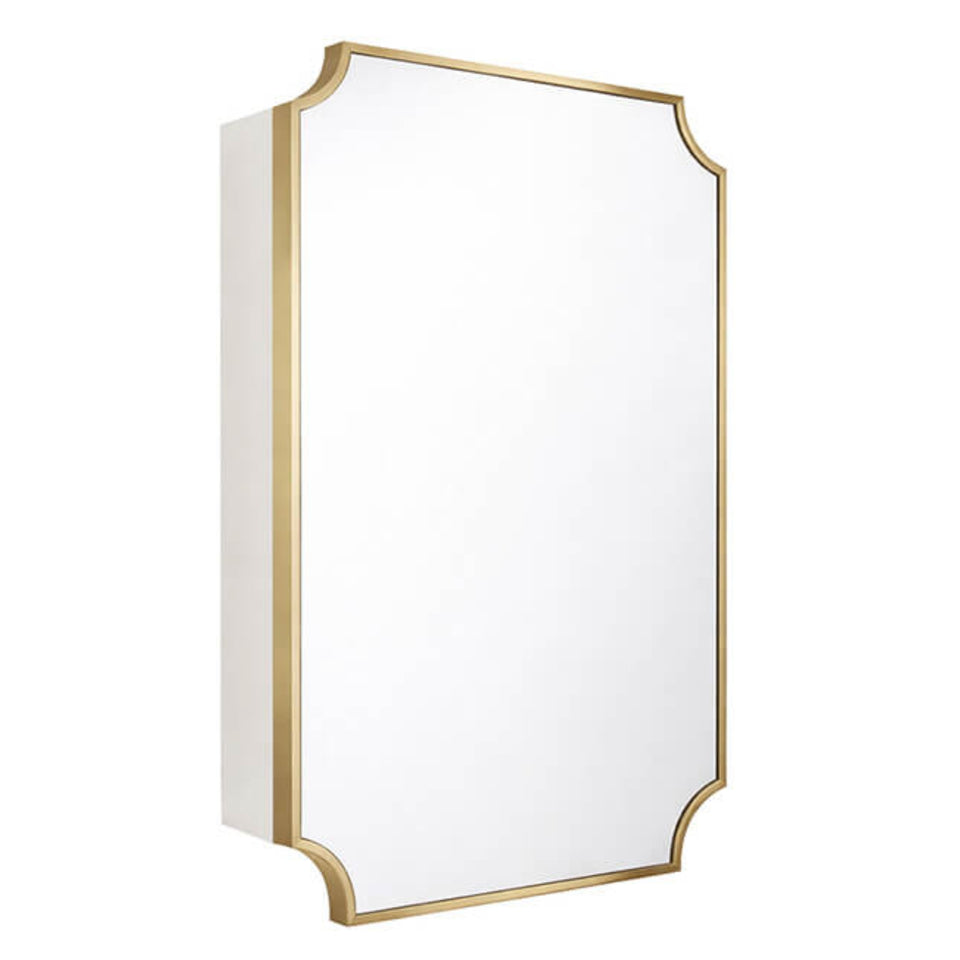 Turner Hastings Claremont 800x500mm Shaving Cabinet - Brushed Brass