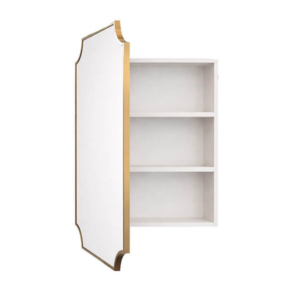 Turner Hastings Claremont 800x500mm Shaving Cabinet - Brushed Brass
