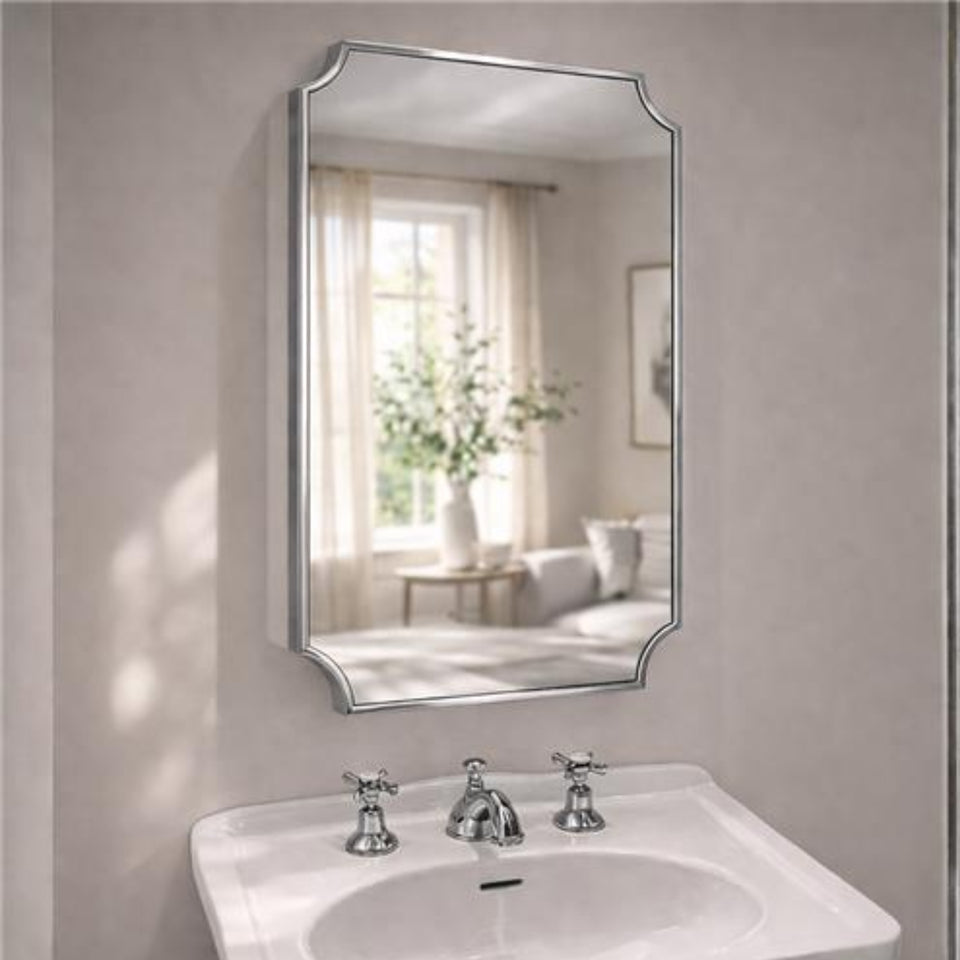 Turner Hastings Claremont 800x500mm Shaving Cabinet - Chrome