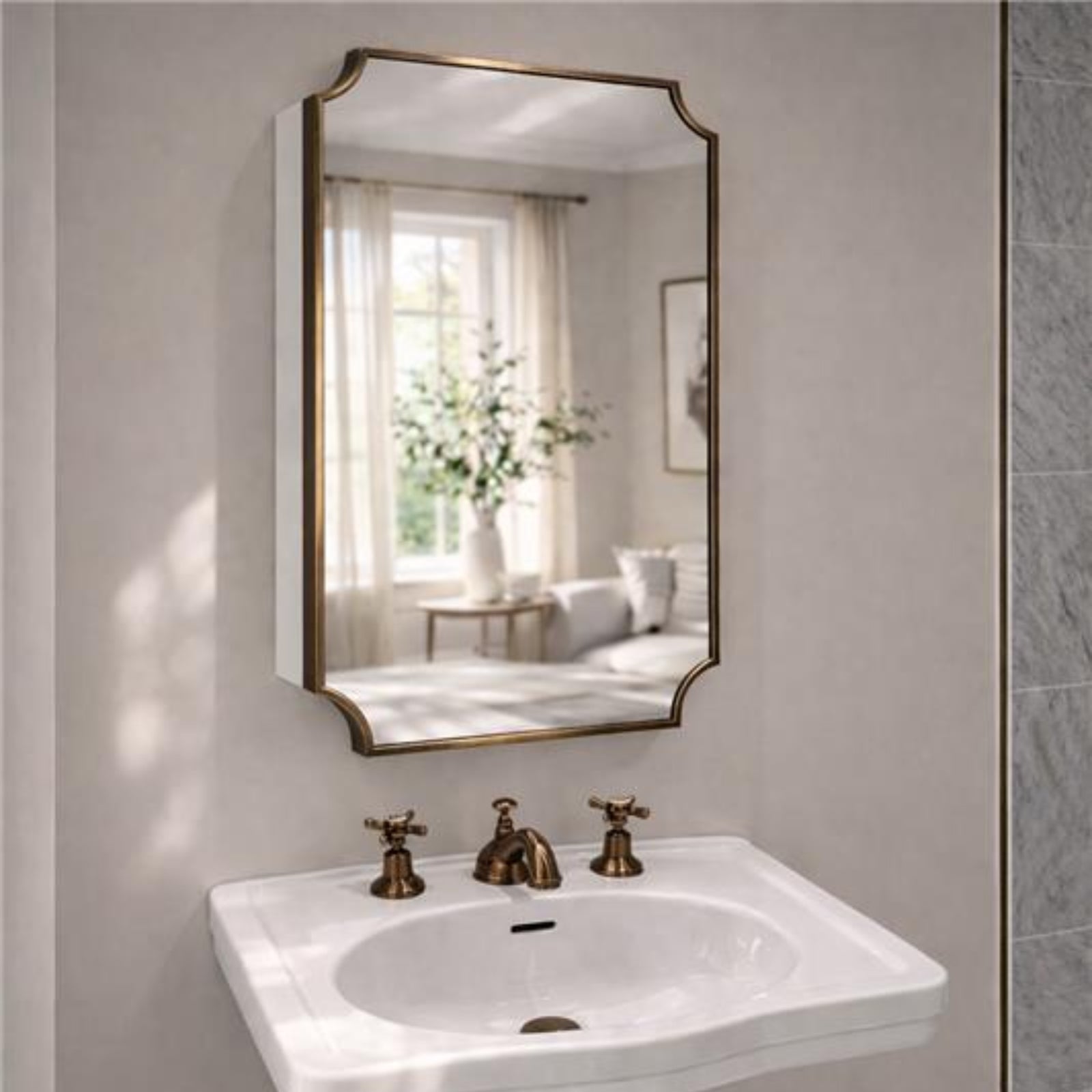 Lifestyle 1 Turner Hastings Claremont 800x500mm Shaving Cabinet - English Bronze CL406SC-EB - The Blue Space