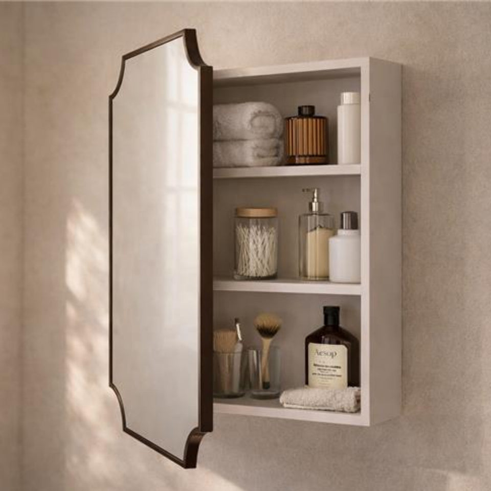 Turner Hastings Claremont 800x500mm Shaving Cabinet - English Bronze
