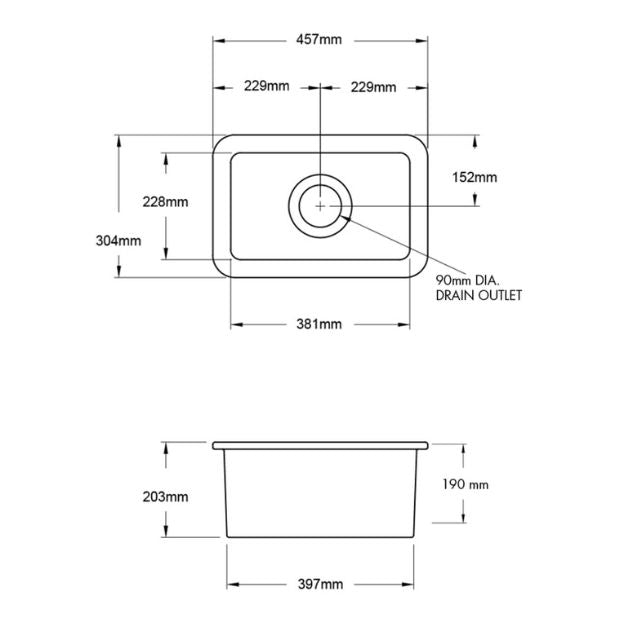 Turner Hastings Cuisine 30 x 46 Inset/Undermount Matte White Sink