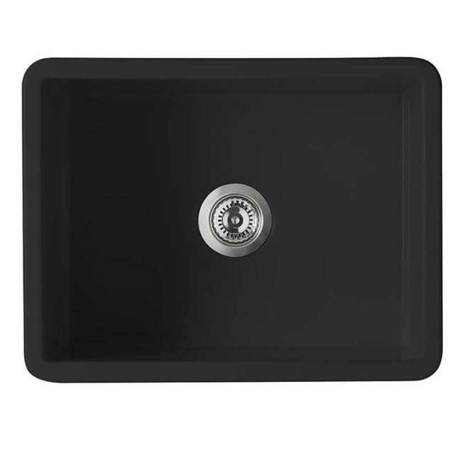 Turner Hastings Cuisine 60 x 46 Inset / Undermount Fine Fireclay Matte Black Sink CU60FS-MB - The Blue Space