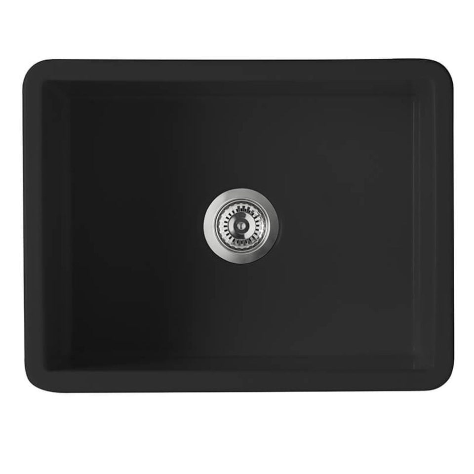 Turner Hastings Cuisine 60 x 46 Inset / Undermount Fine Fireclay Matte Black Sink