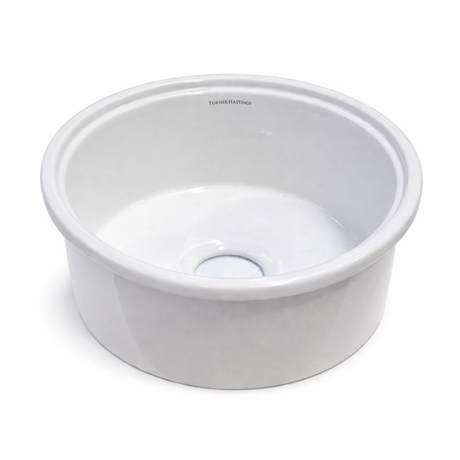 Turner Hastings Cuisine Round 47 Inset/Undermount Fine Fireclay Sink CUR47FS - The Blue Space