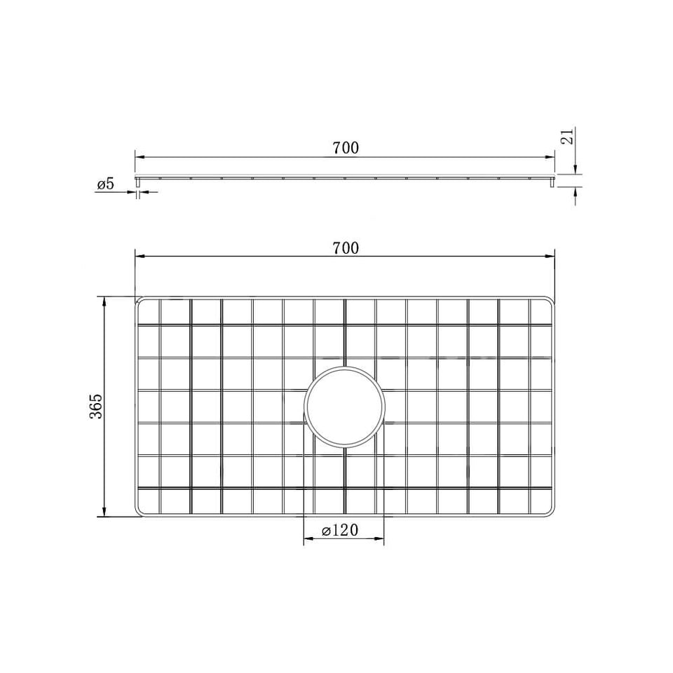 Turner Hastings Cuisine 81x48 Protective Stainless Steel Grid - Brushed Brass