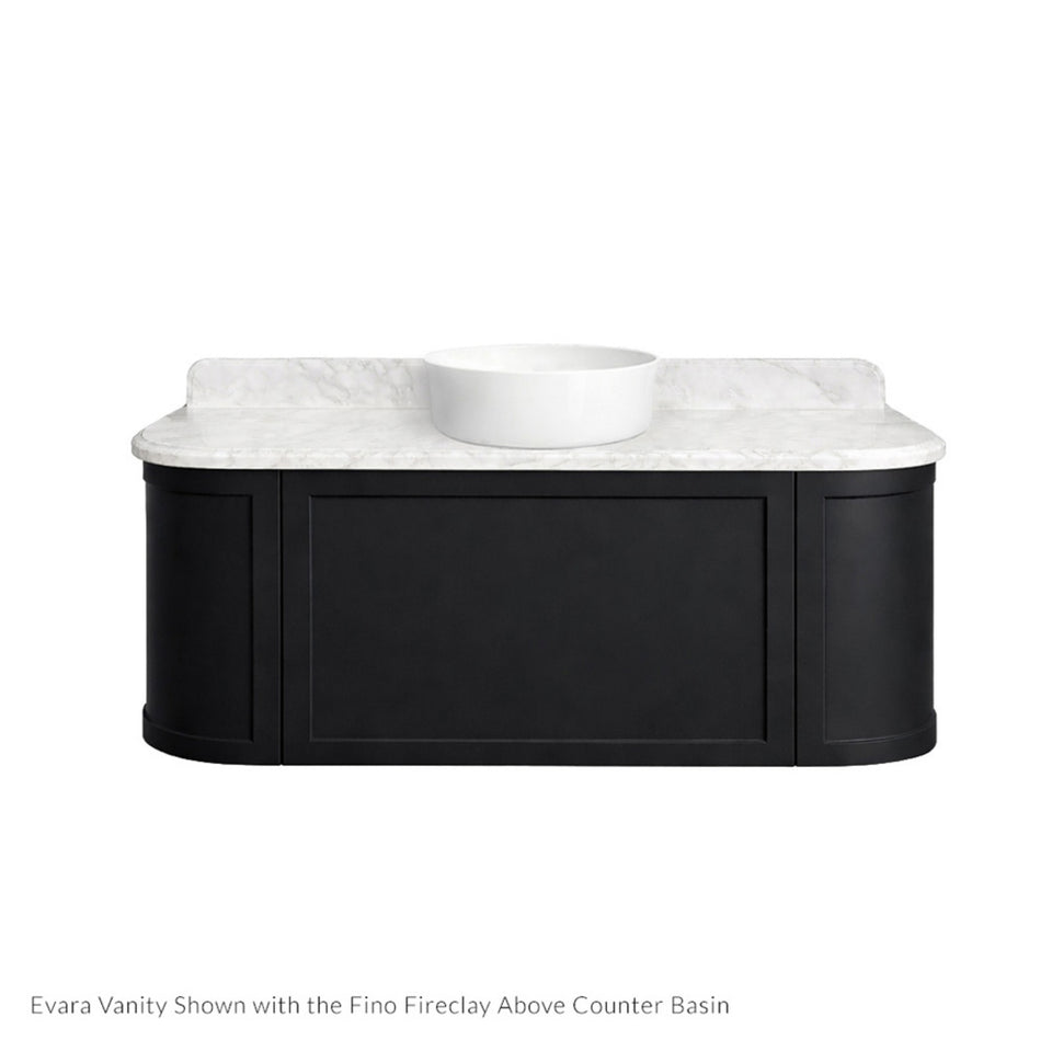 Turner Hastings Evara 120 x 53 Wall Hung Vanity with Real Marble Top & Above Counter Basin - Volcanic Ash