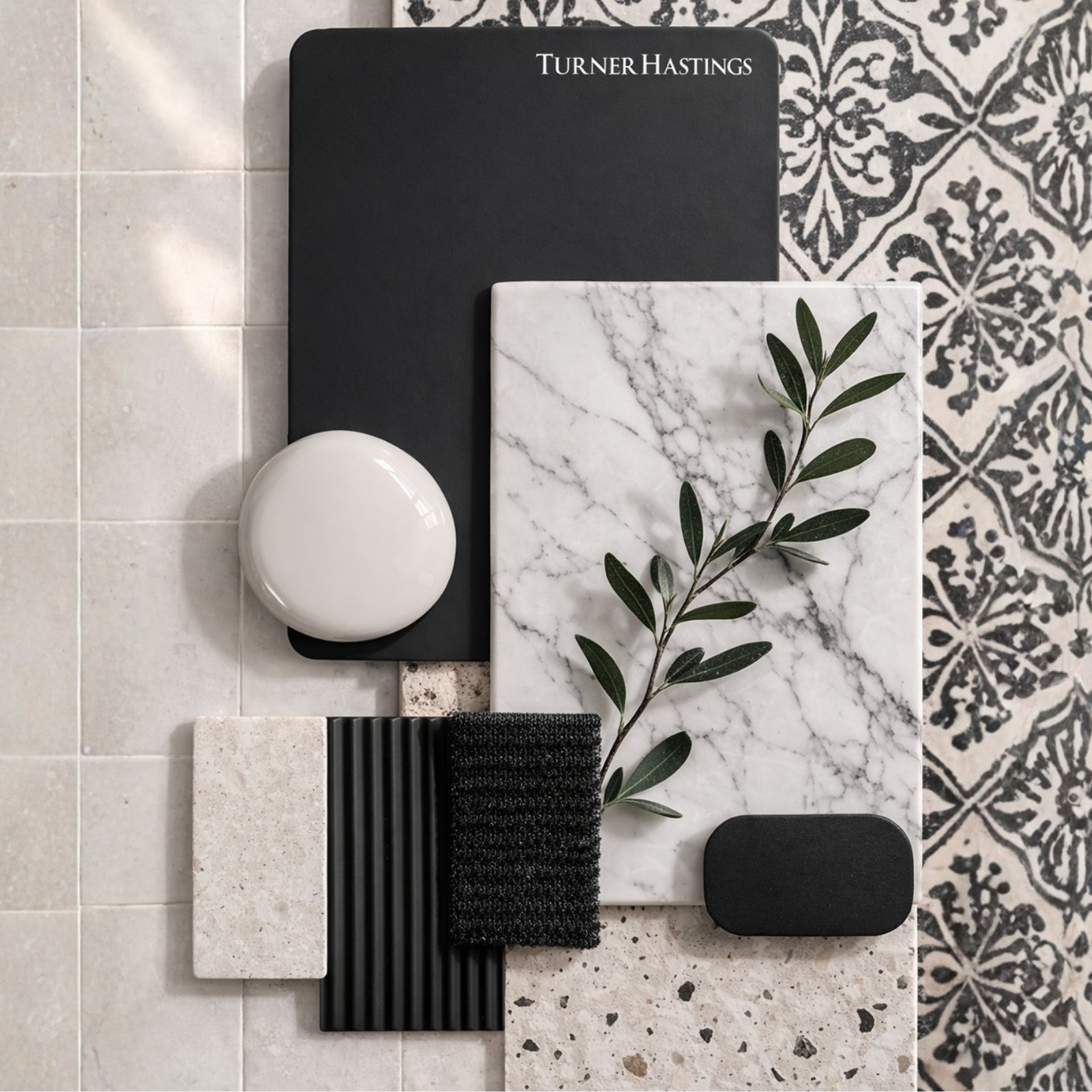 Material Turner Hastings Evara 120 x 53 Wall Hung Vanity with Real Marble Top & Above Counter Basin - Volcanic Ash EV124-VA-NTH - The Blue Space