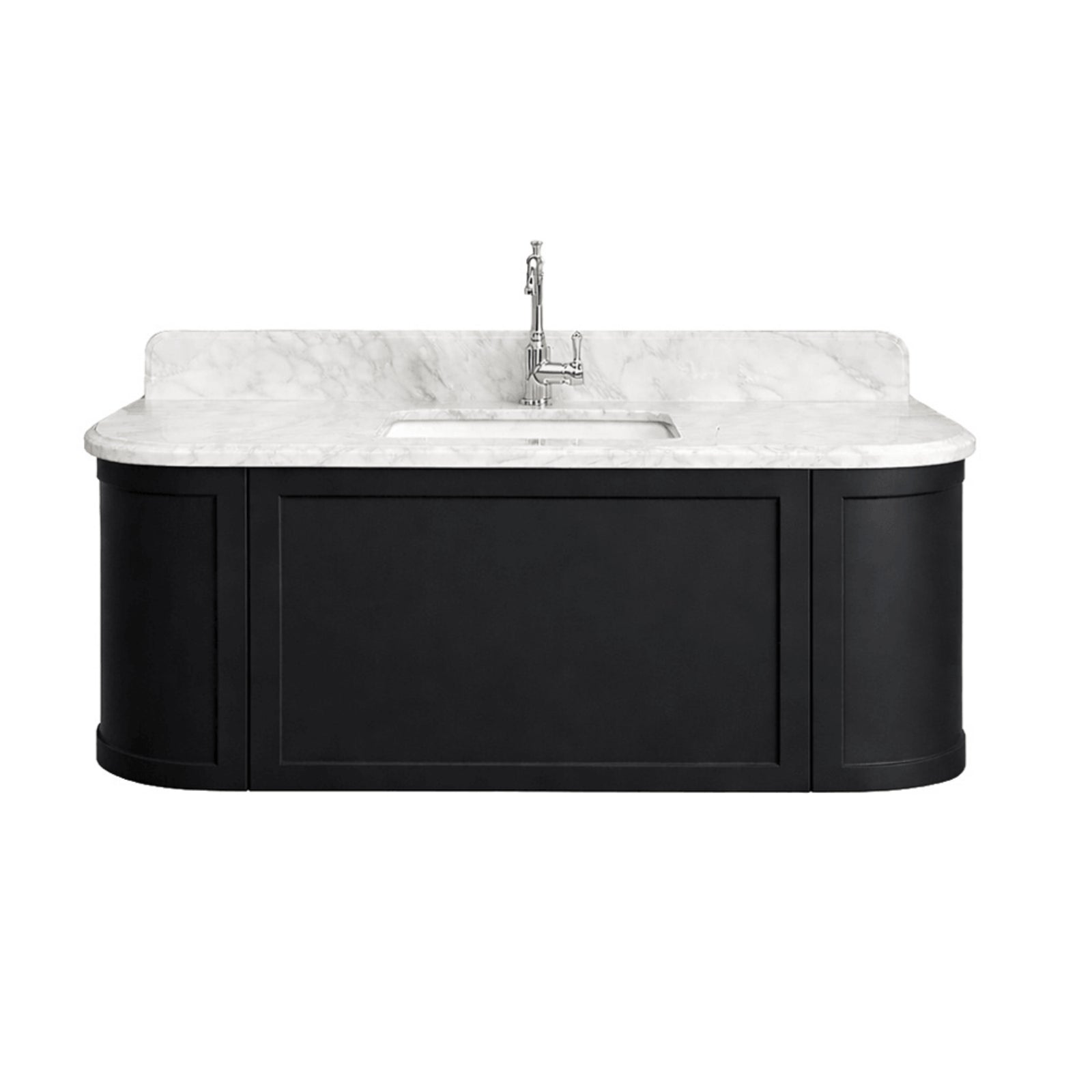 Turner Hastings Evara 120 x 53 Wall Hung Vanity with Real Marble Top & Under Counter Basin - Volcanic Ash EV121-VA-1TH - The Blue Space