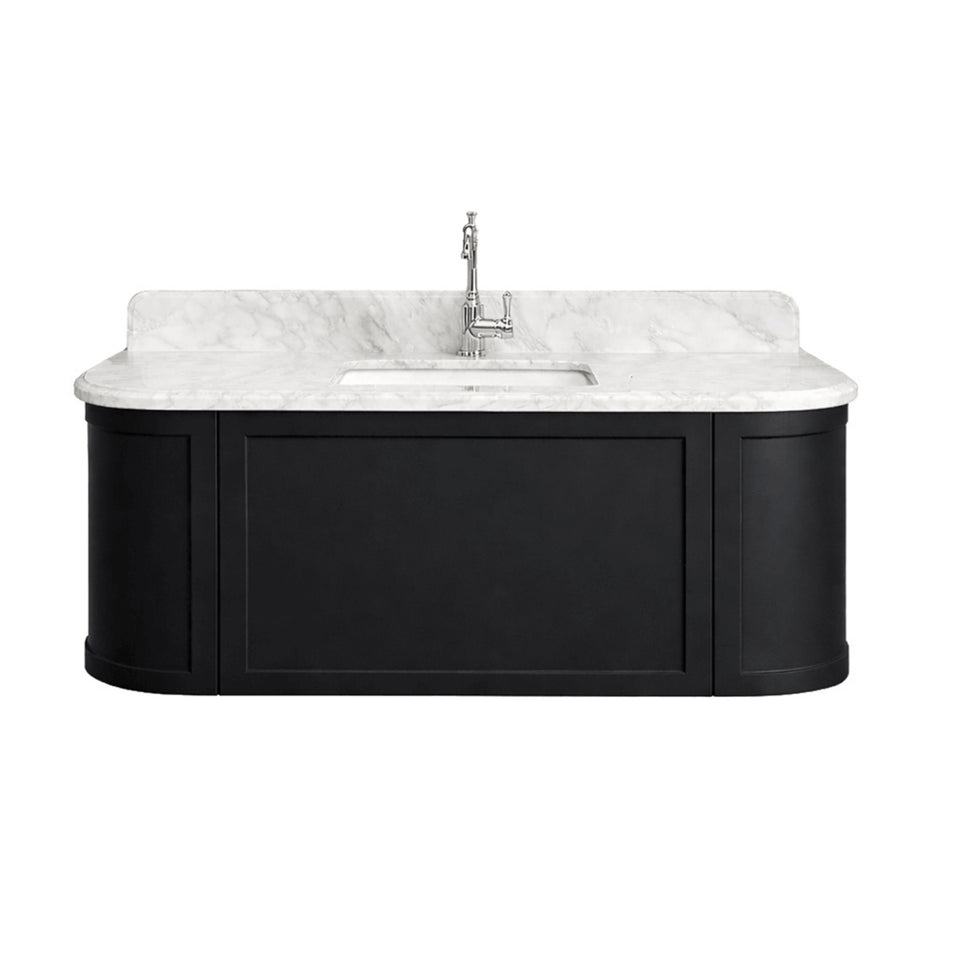 Turner Hastings Evara 120 x 53 Wall Hung Vanity with Real Marble Top & Under Counter Basin - Volcanic Ash