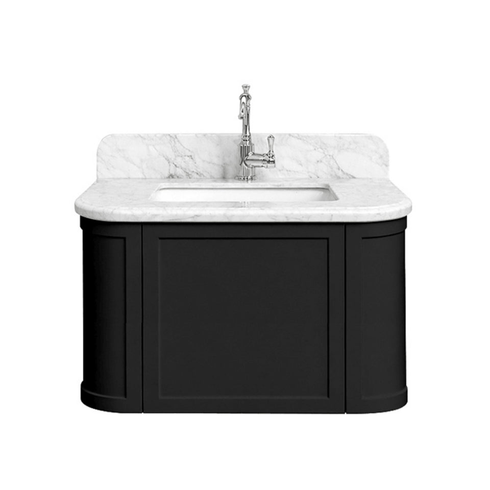 Turner Hastings Evara 75 x 53 Wall Hung Vanity with Real Marble Top & Under Counter Basin - Volcanic Ash