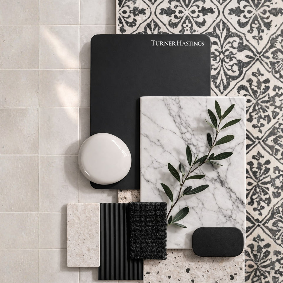 Turner Hastings Evara 90 x 53 Wall Hung Vanity with Real Marble Top & Under Counter Basin - Volcanic Ash