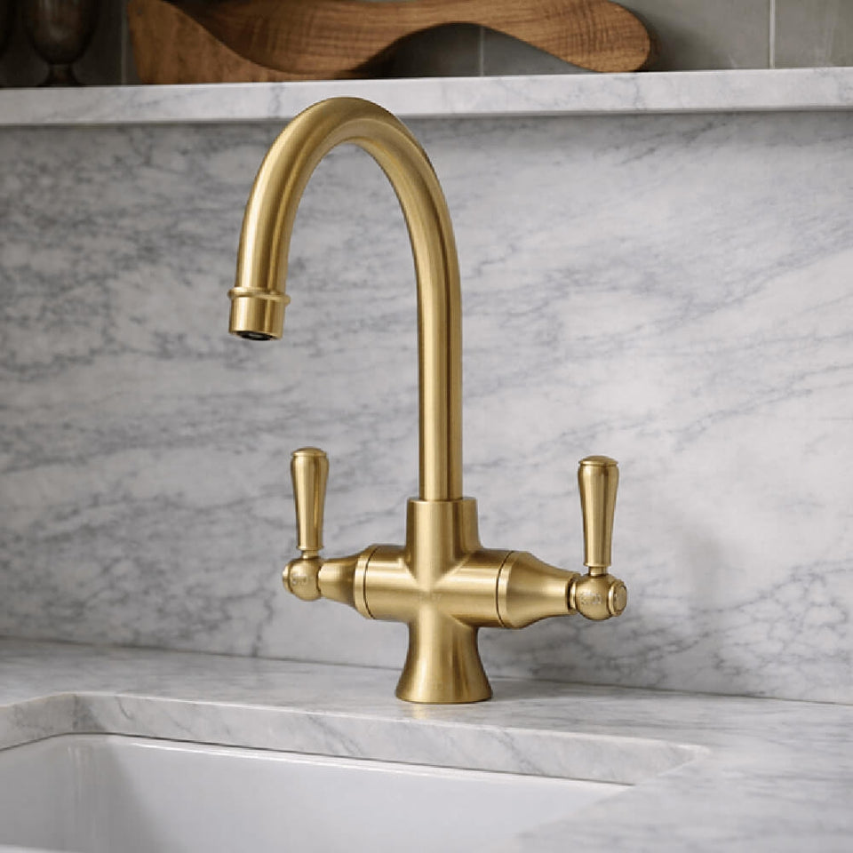 Turner Hastings Ludlow Purifier Mixer with Filter Cartridge - Brushed Brass
