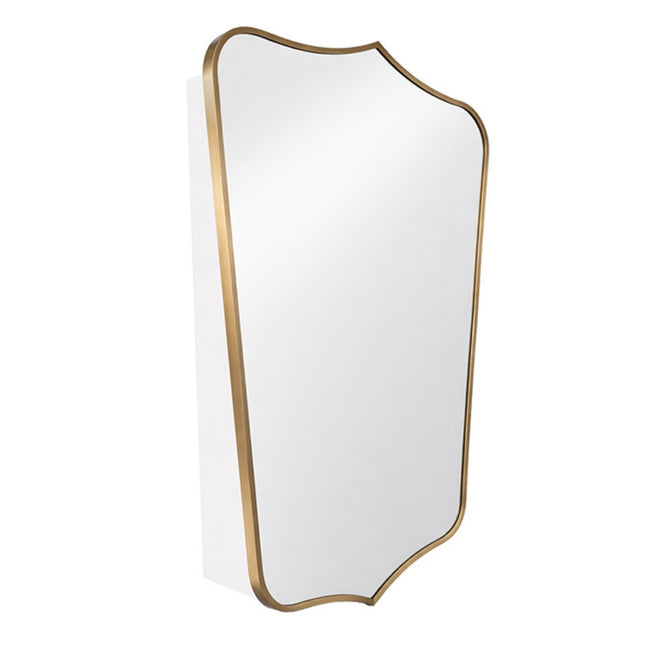 Turner Hastings Mayer Shield 800x500mm Shaving Cabinet - Brushed Brass MA407SC-BB - The Blue Space