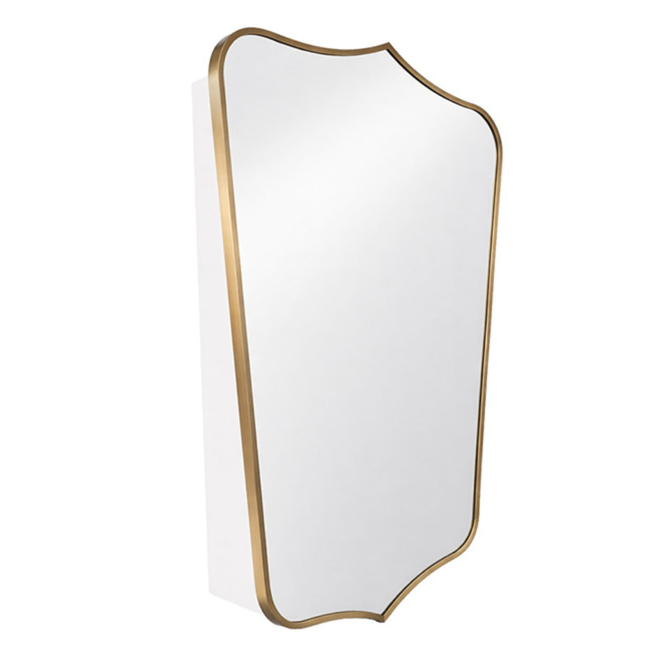 Turner Hastings Mayer Shield 800x500mm Shaving Cabinet - Brushed Brass