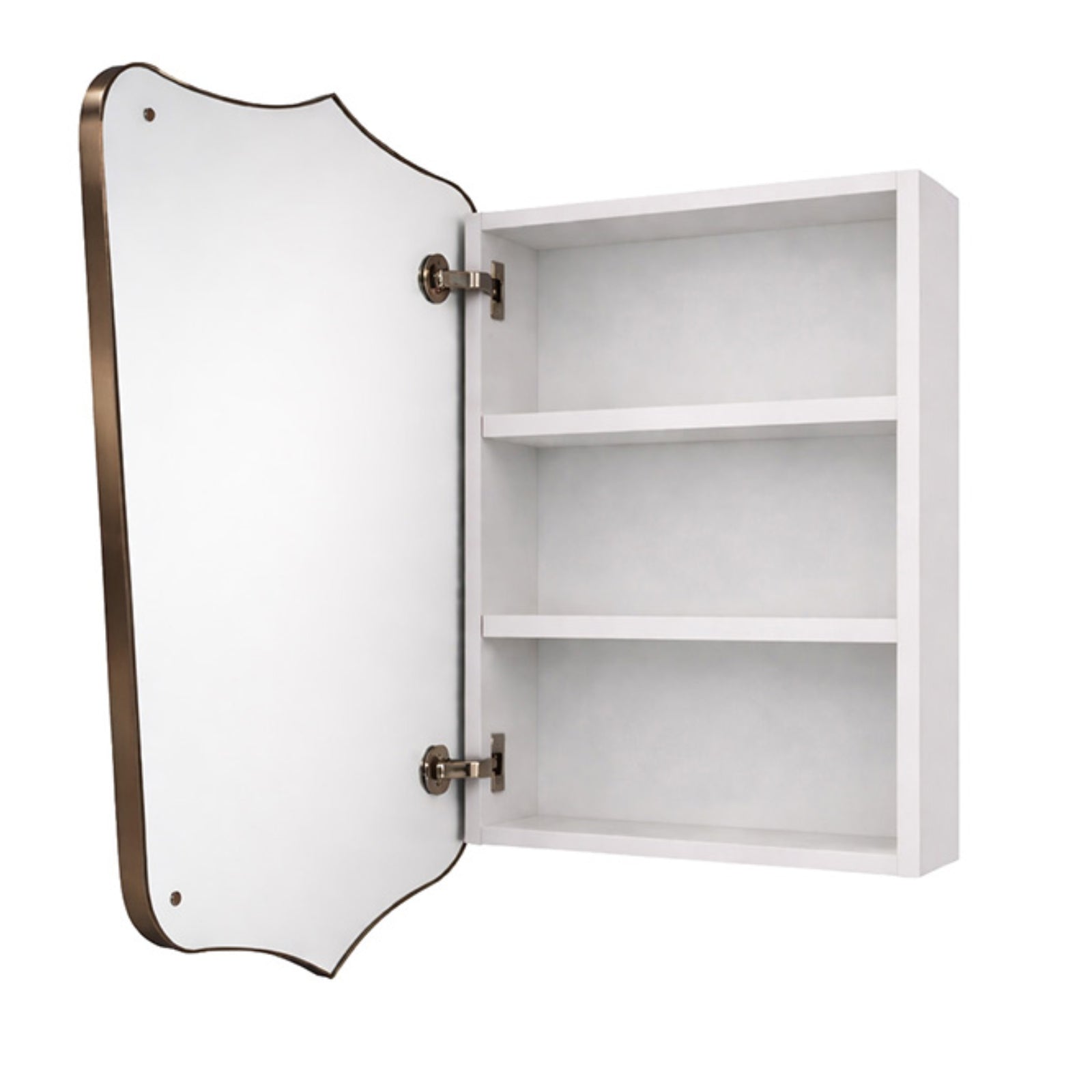 Open Door Turner Hastings Mayer Shield 800x500mm Shaving Cabinet - English Bronze MA408SC-EB - The Blue Space