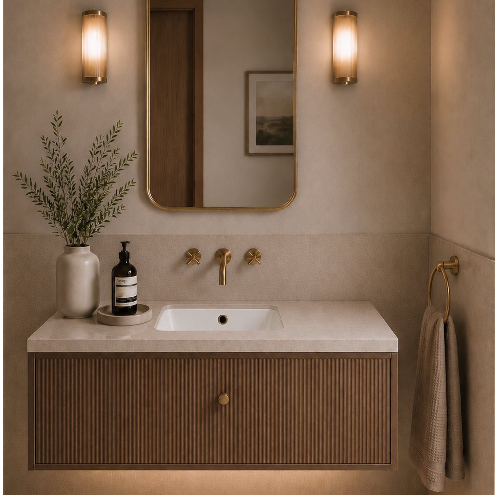 Lifestyle Turner Hastings Mini Agres 44x26 Under Counter Basin - Matte White 118943-MW - The Blue Space