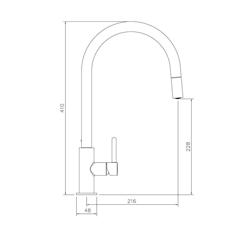 Turner Hastings Naples Pull Out Mixer Tap - English Bronze