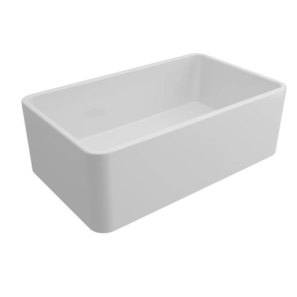 Turner Hastings Novi 75 x 46 Fireclay Single Butler Sink, Universal Flat or Ribbed
