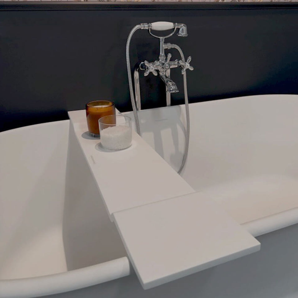 Turner Hastings Solid Surface Bath Caddy 94 x 20 - Matte White
