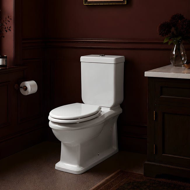 Main Turner Hastings Stafford Back To Wall Toilet Suite - Gloss White With Chrome Hinges ST675BTW-GW - The Blue Space