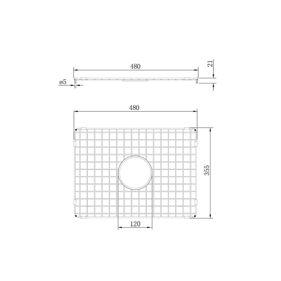 Turner Hastings Stainless Steel Grid to suit Cuisine 93 x 48 (large side)