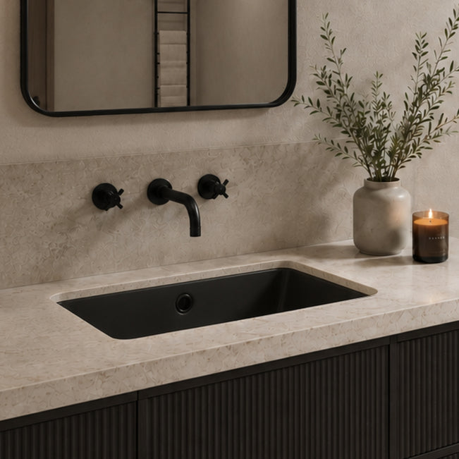 Main Turner Hastings Standard Agres 53x34 Under Counter Basin - Matte Black 118371-MB - The Blue Space