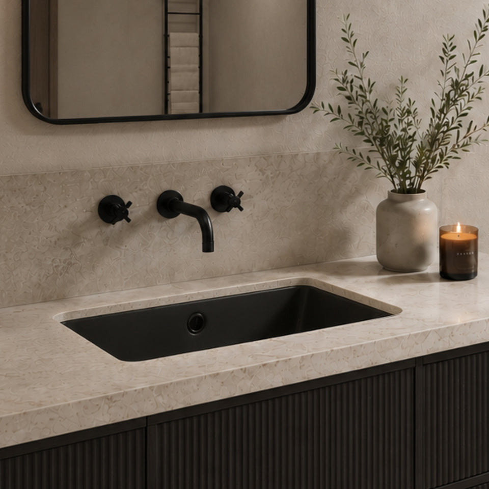 Turner Hastings Standard Agres 53x34 Under Counter Basin - Matte Black