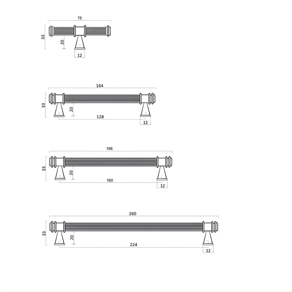 Turner Hastings Verona 128mm Pull Handle Chrome