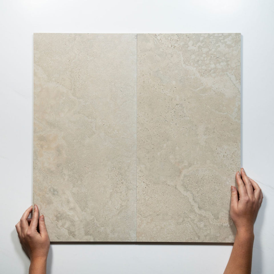 Tuscan Beige Travertine Look Tile 300mm x 600mm