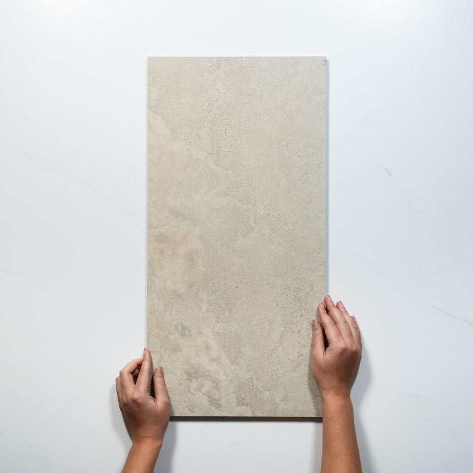 Tuscan Beige Travertine Look Tile 300mm x 600mm