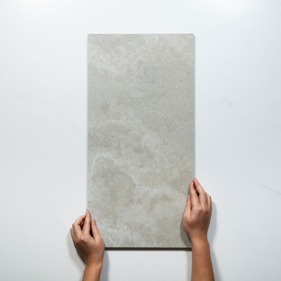 Tuscan Grey Travertine Look Tile 300mm x 600mm