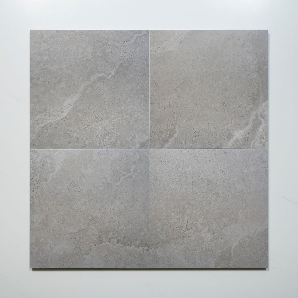 Tuscan Grey Travertine Look Tile 600mm x 600mm External