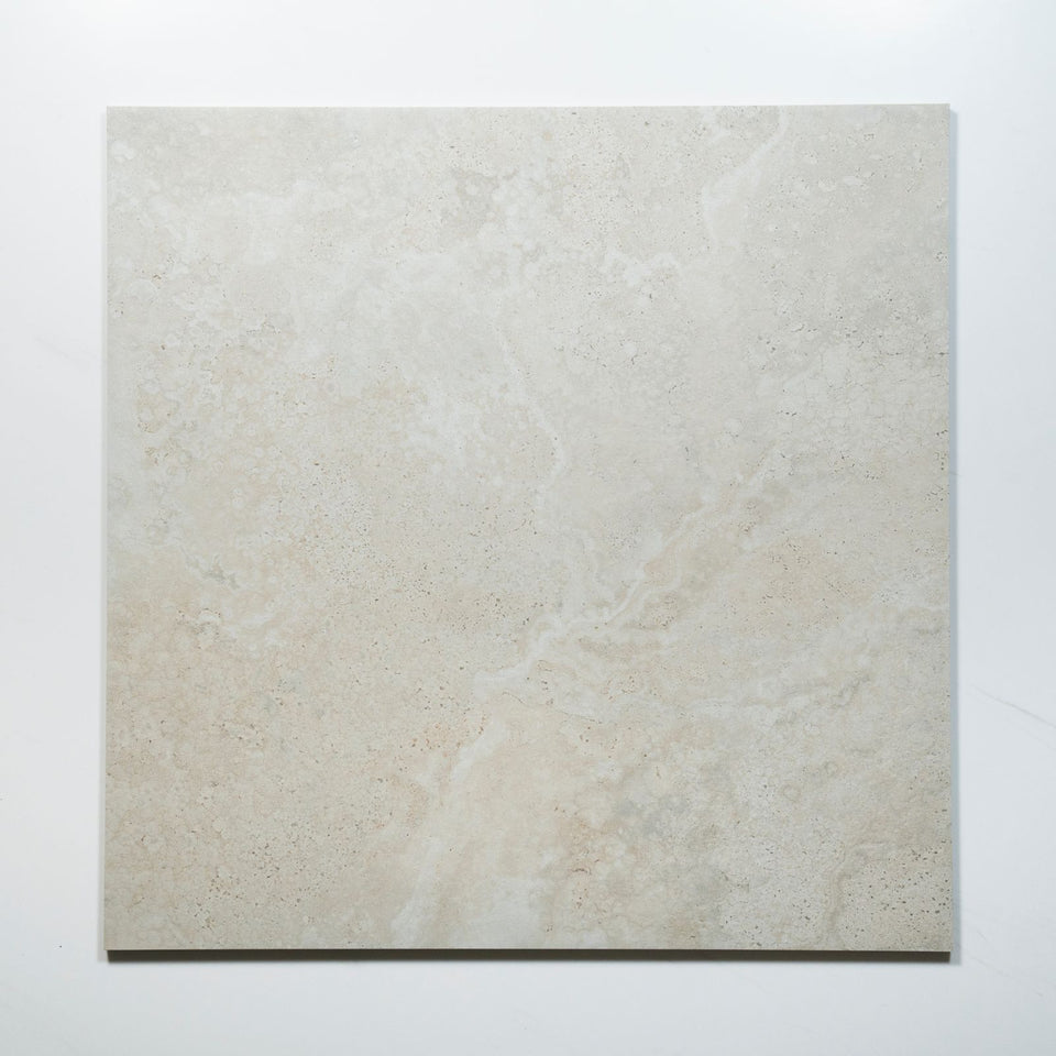 Tuscan White Travertine Look Tile 600mm x 600mm External