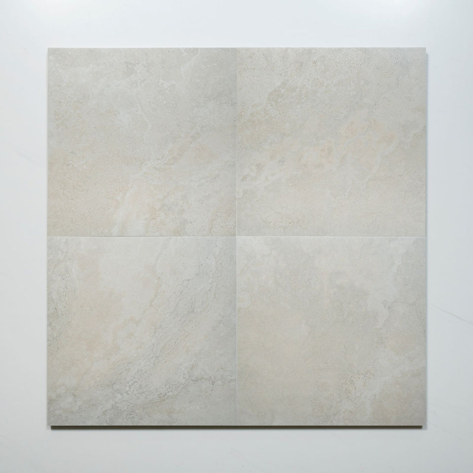 Tuscan White Travertine Look Tile 600mm x 600mm External