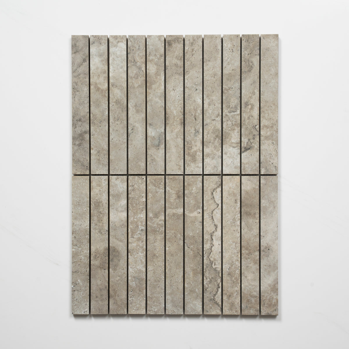 Pattern no Hand Valerie Grey Porcelain Finger Mosaics P5 392 x 295mm sheets TRVPETGFM - The Blue Space